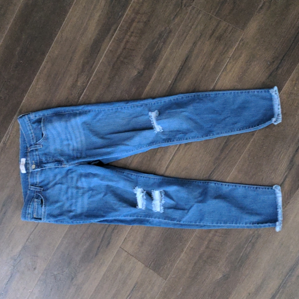 Judy Blue Ankle Fray Crop Skinny Jeans Size 15